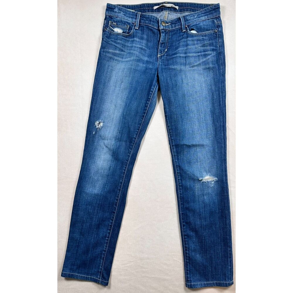 Joe's Jeans Cigarette Fit Womens 28 Distressed Stretch Denim Blue Made Mexico